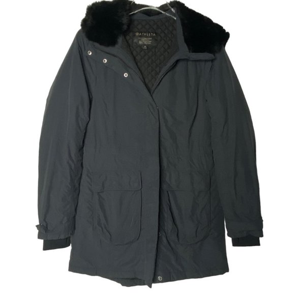 Athleta District Parker winter jacket charcoal gray size XS - Picture 2 of 12